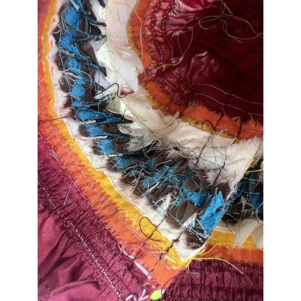 Vintage Handmade Seminole Native American Child’s Hat – Patchwork Ribbon Trim